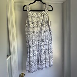 Loft White Floral Dress